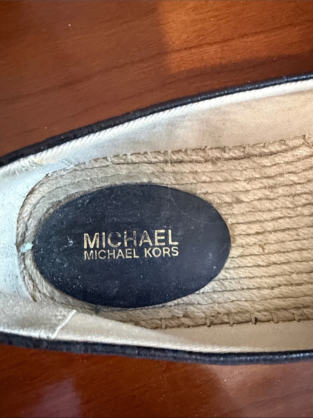 Michael Kors Women's Black Logo Espadrille Flats